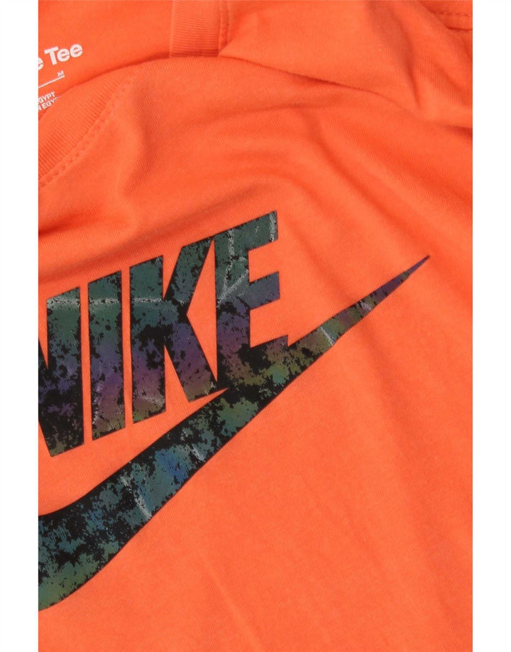 Nike - Camiseta gráfica para hombre, parte superior de algodón naranja mediano