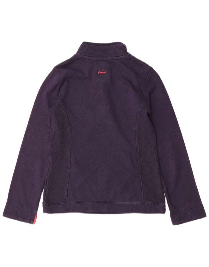 JOULES Sudadera con cuello y botones para mujer UK 8 Small Azul marino Algodón