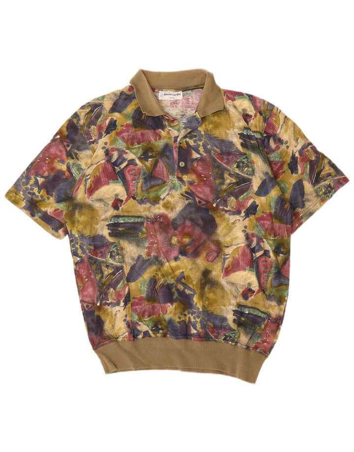 Pierre Cardin Polo gráfico para hombre de algodón geométrico multicolor mediano