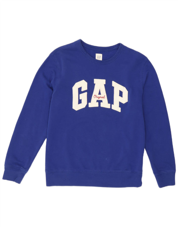 Gap - Sudadera gráfica para mujer, talla 10, algodón azul pequeño