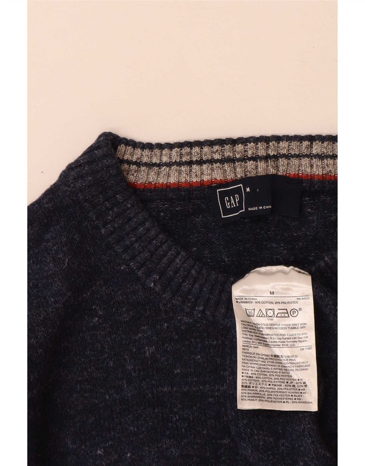 Gap Jersey De Cuello Redondo Para Hombre Jersey De Algodón Moteado En Azul Marino Medio