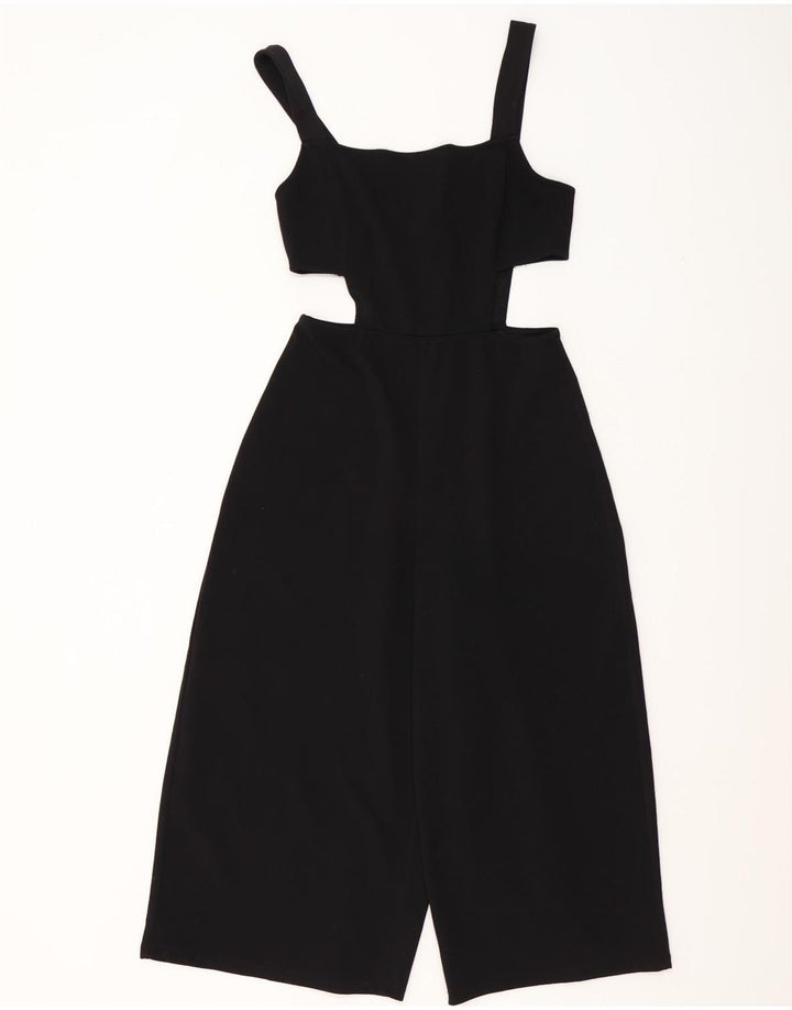 Zara Mujer Mono Sin Mangas UK 42 Mediano Negro