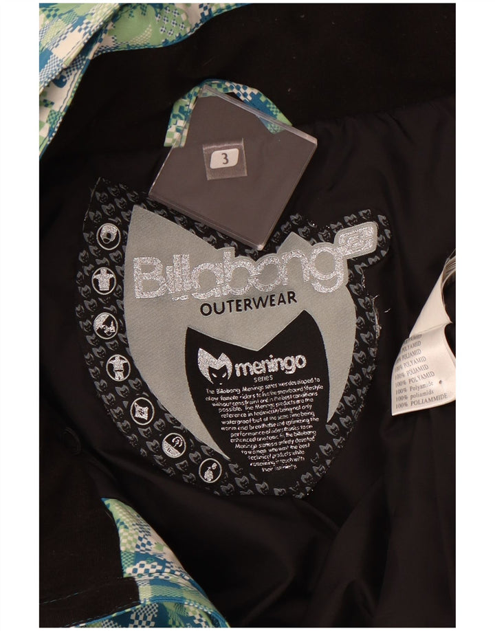 BILLABONG Chaqueta cortavientos con capucha para mujer UK 40 Large Green Check