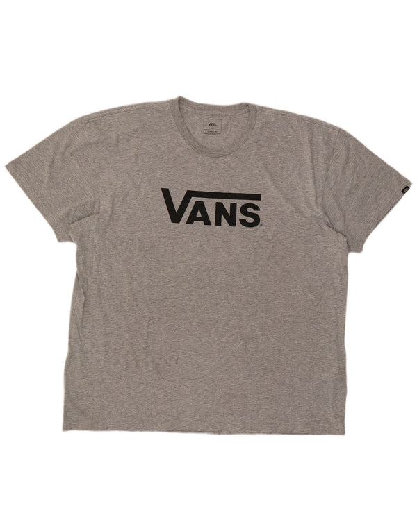 Vans Camiseta gráfica de ajuste clásico para hombre, talla 2XL, algodón moteado gris