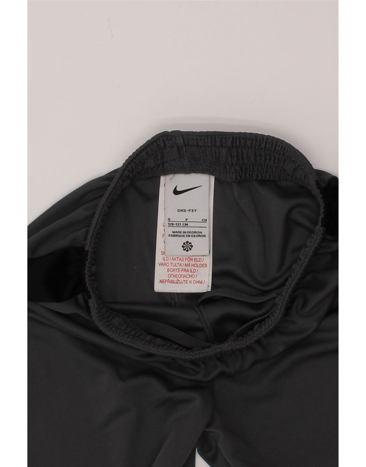Nike Pantalones cortos deportivos Dri Fit para niños 8-9 años Pequeño gris Colorblock Poliéster