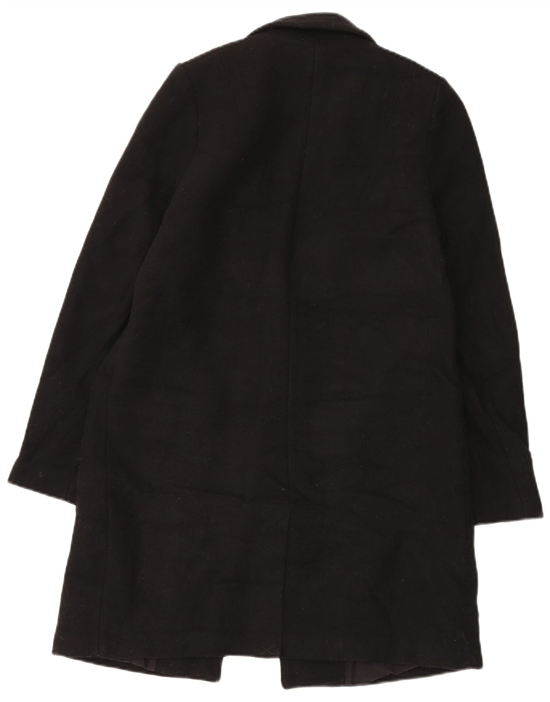 Zara Mujer Abrigo UK 10 Small Lana Negra