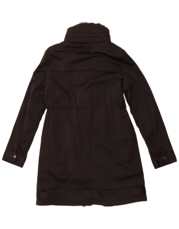 Abrigo ZARA Mujer UK 6 XS Negro Poliéster