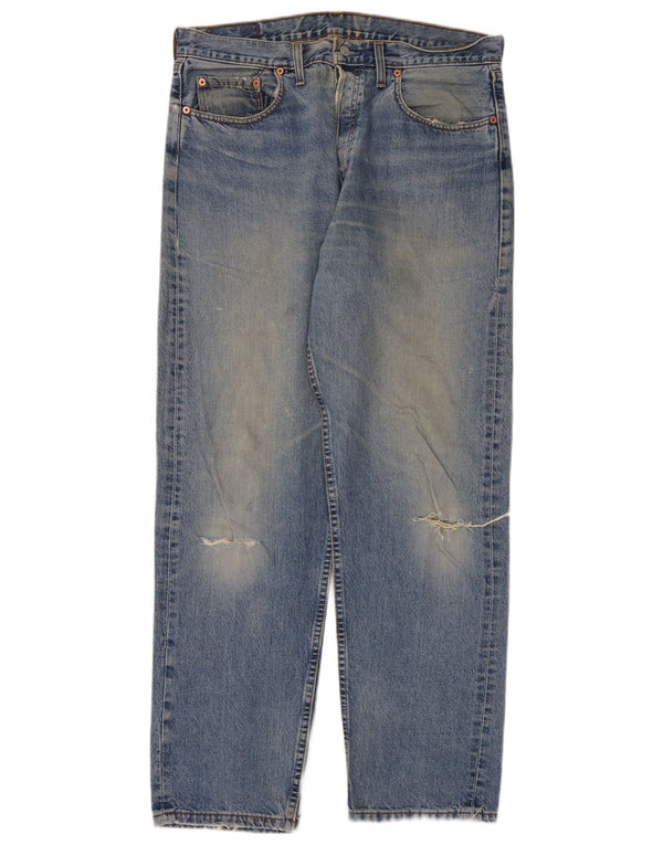 Vaqueros rectos desgastados para hombre Levi's W36 L32 Algodón azul