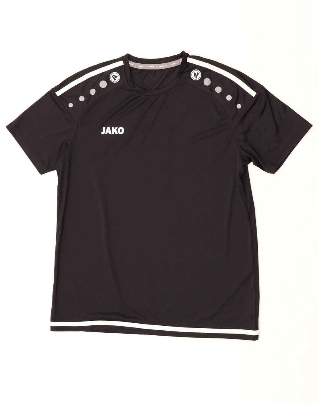 JAKO Hombre Camiseta Top Large Negro Colorblock Poliéster