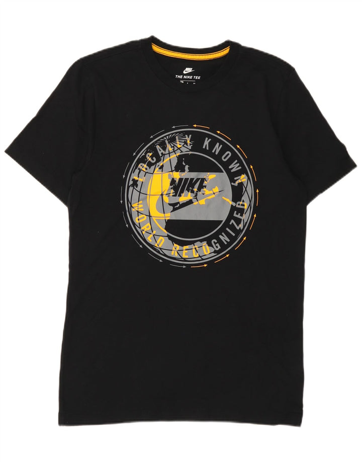 Nike - Camiseta gráfica para hombre, talla pequeña, algodón negro