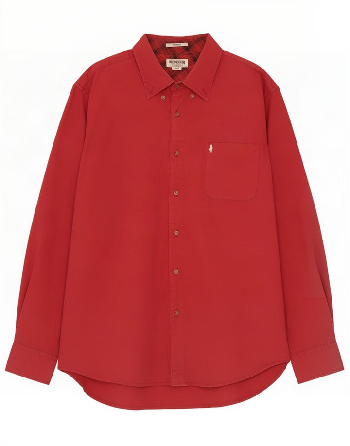 Camisa Marlboro Classics Regular Fit para hombre 3XL Algodón rojo