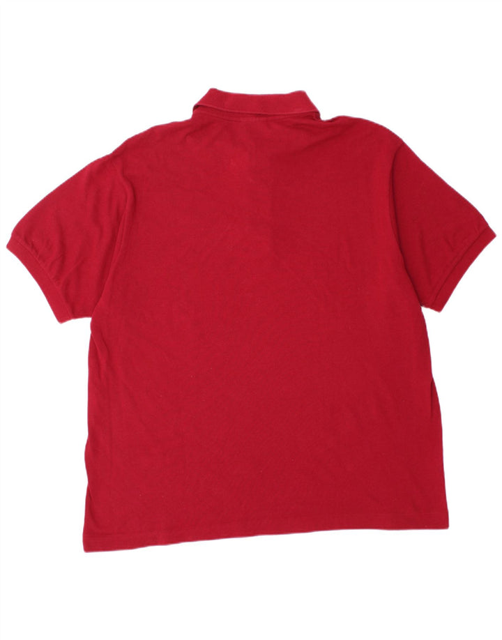LACOSTE Polo para hombre Talla 6 XL Algodón rojo