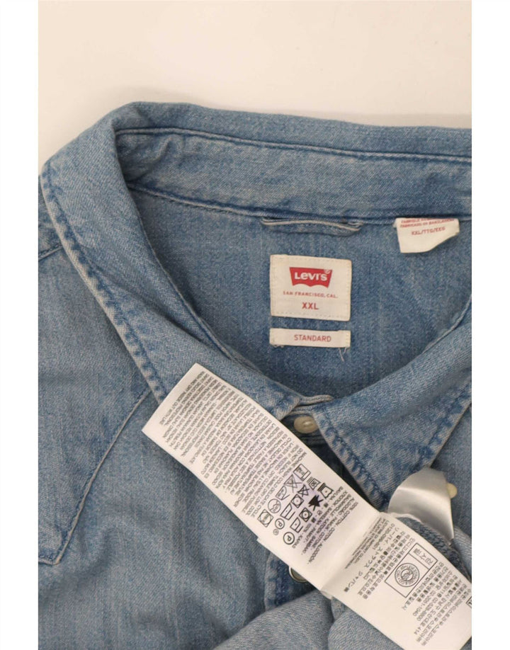 Levi's Camisa vaquera estándar para hombre 2XL Azul
