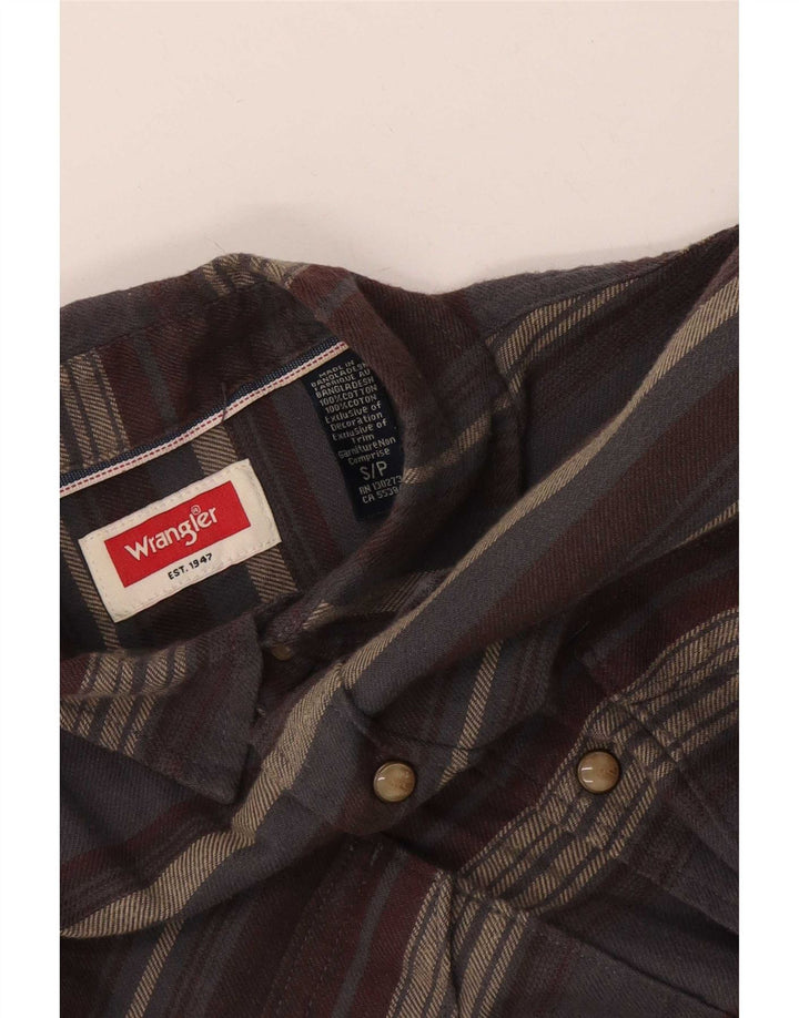 Wrangler Camisa De Franela Para Hombre Algodón A Rayas Gris Pequeño