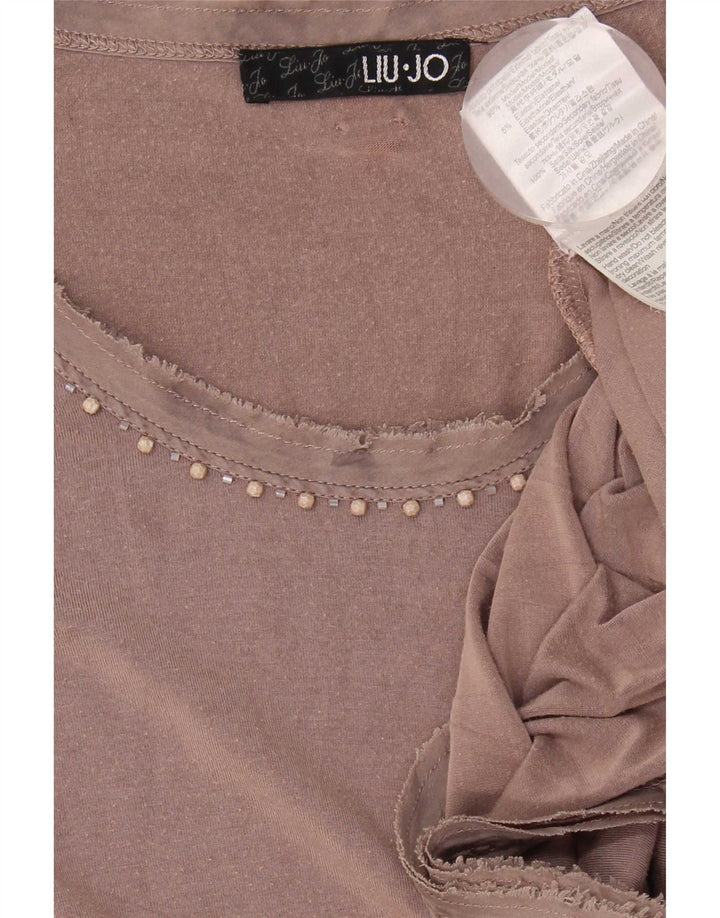 Liu Jo Vestido recto sin mangas para mujer IT 46 Large Marrón Modal