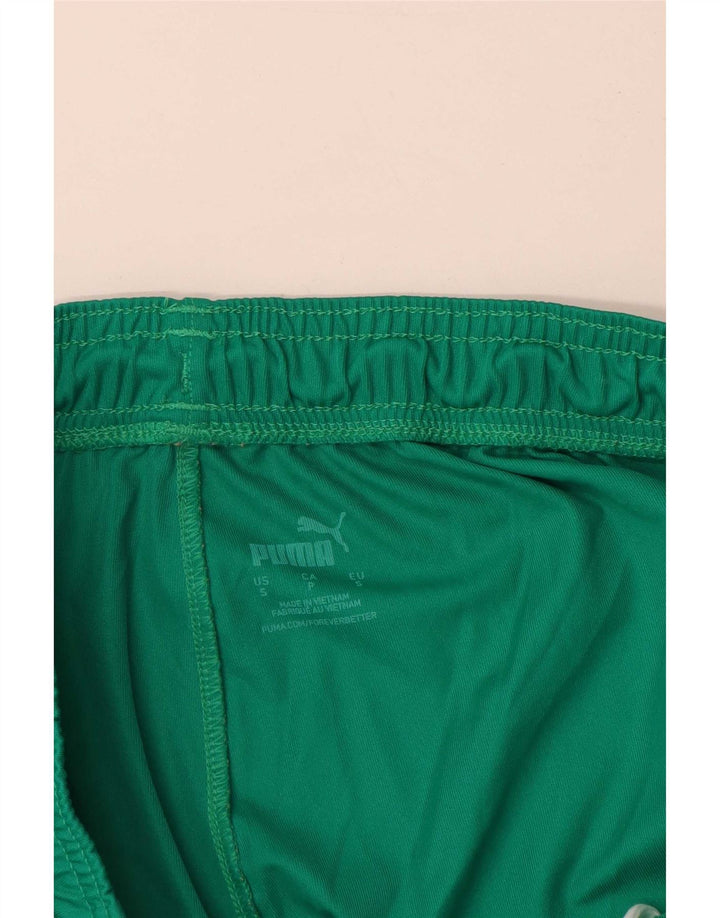 Pantalones cortos deportivos Puma para hombre, color verde pequeño, color block