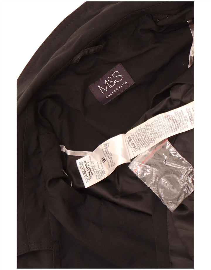 Marks & Spencer Gabardina para mujer UK 40 Mediano Poliéster negro