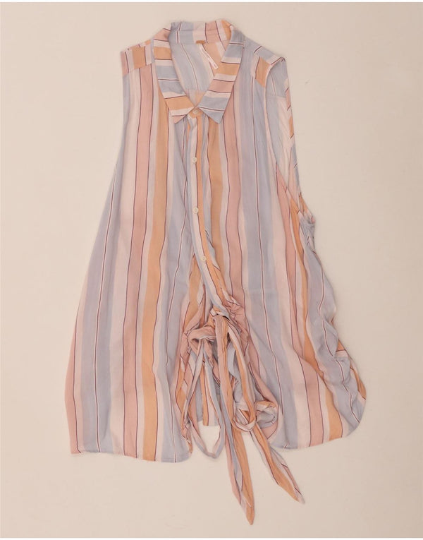 Free People Blusa para mujer UK 40 Mediana Rayas multicolores