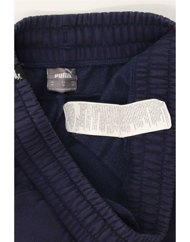 Pantalones De Chándal Puma Hombre Joggers Medium Azul Marino Algodón