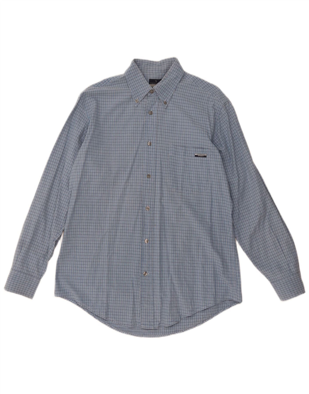 Camisa Trussardi Hombre Vichy Azul Grande
