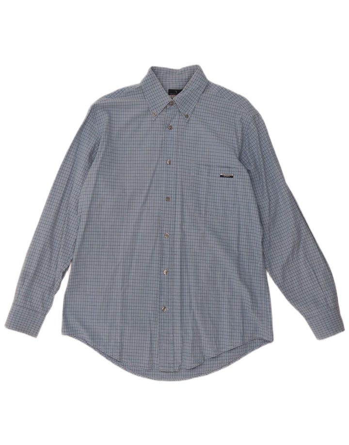Camisa Trussardi Hombre Vichy Azul Grande