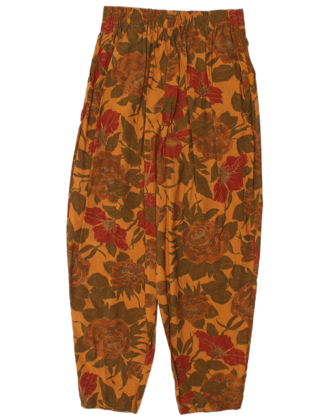 CALLE. BERNARD Pantalones Harem para Mujer UK 14 Medium W28 L26 Naranja Floral