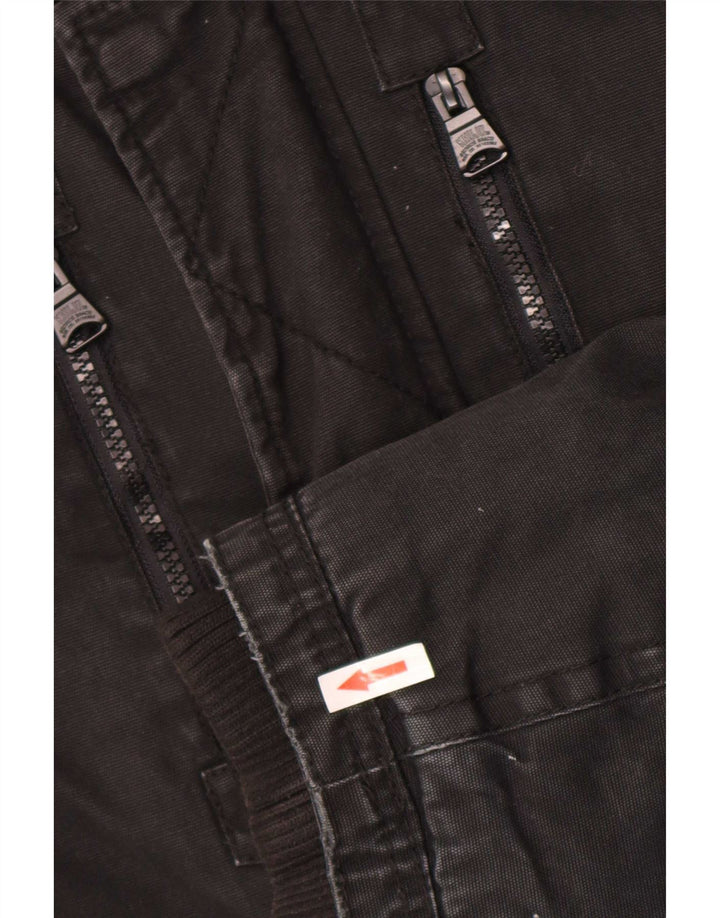 KHUJO Chaqueta utilitaria con capucha para hombre UK 40 Large Black