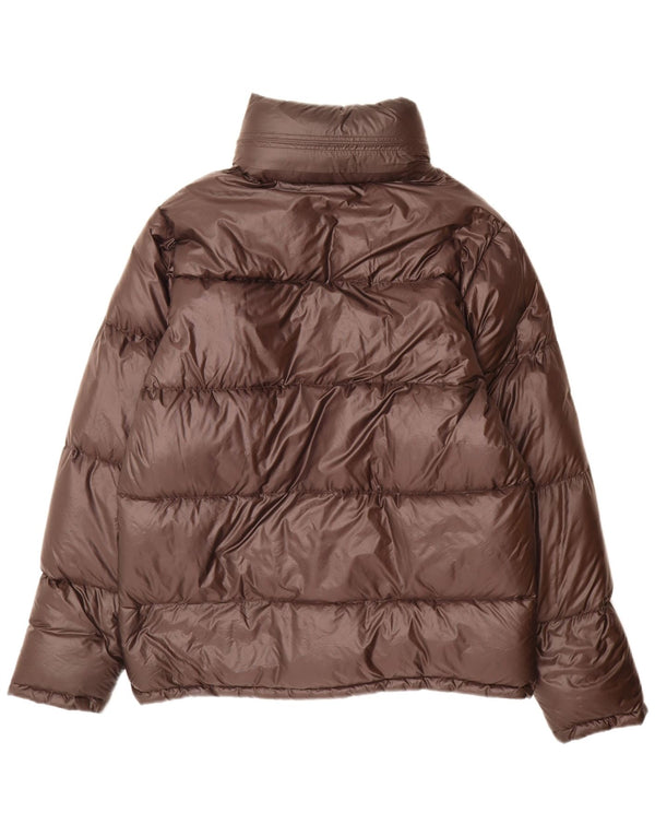 Aspesi Chaqueta acolchada con capucha para hombre UK 38 Medium Brown Nylon