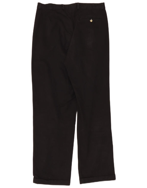 Berto Lucci Pantalones chinos con pinzas para hombre IT 48 Medium W32 L31 Algodón negro