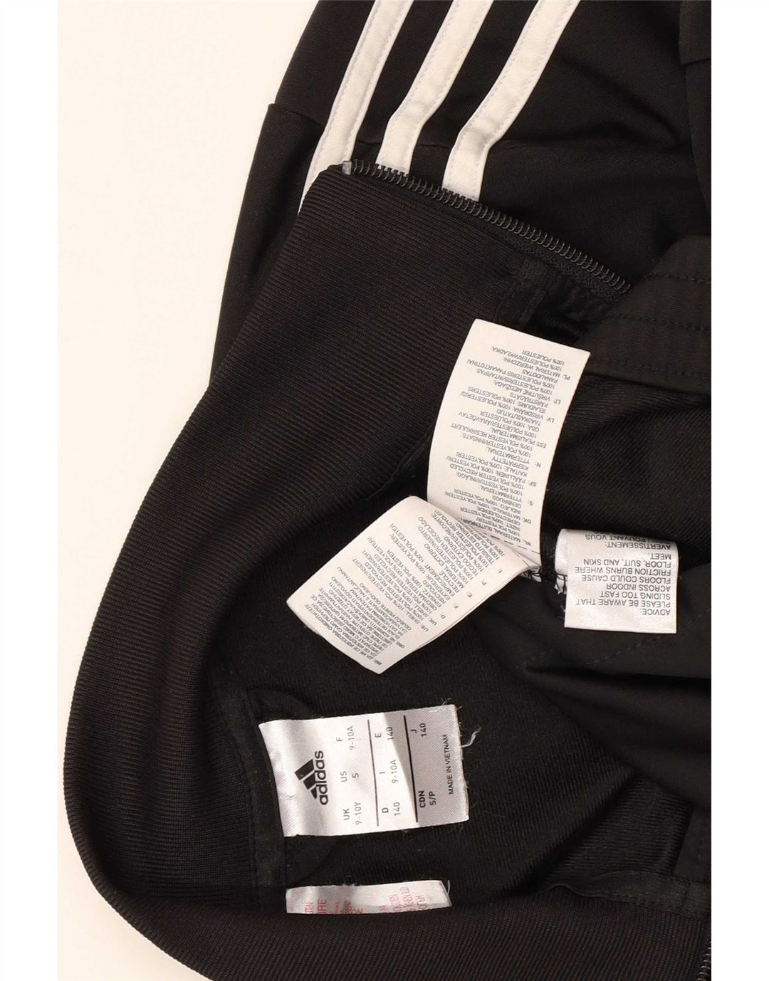 Adidas Chaqueta de chándal para niño 9-10 años Negro Poliéster