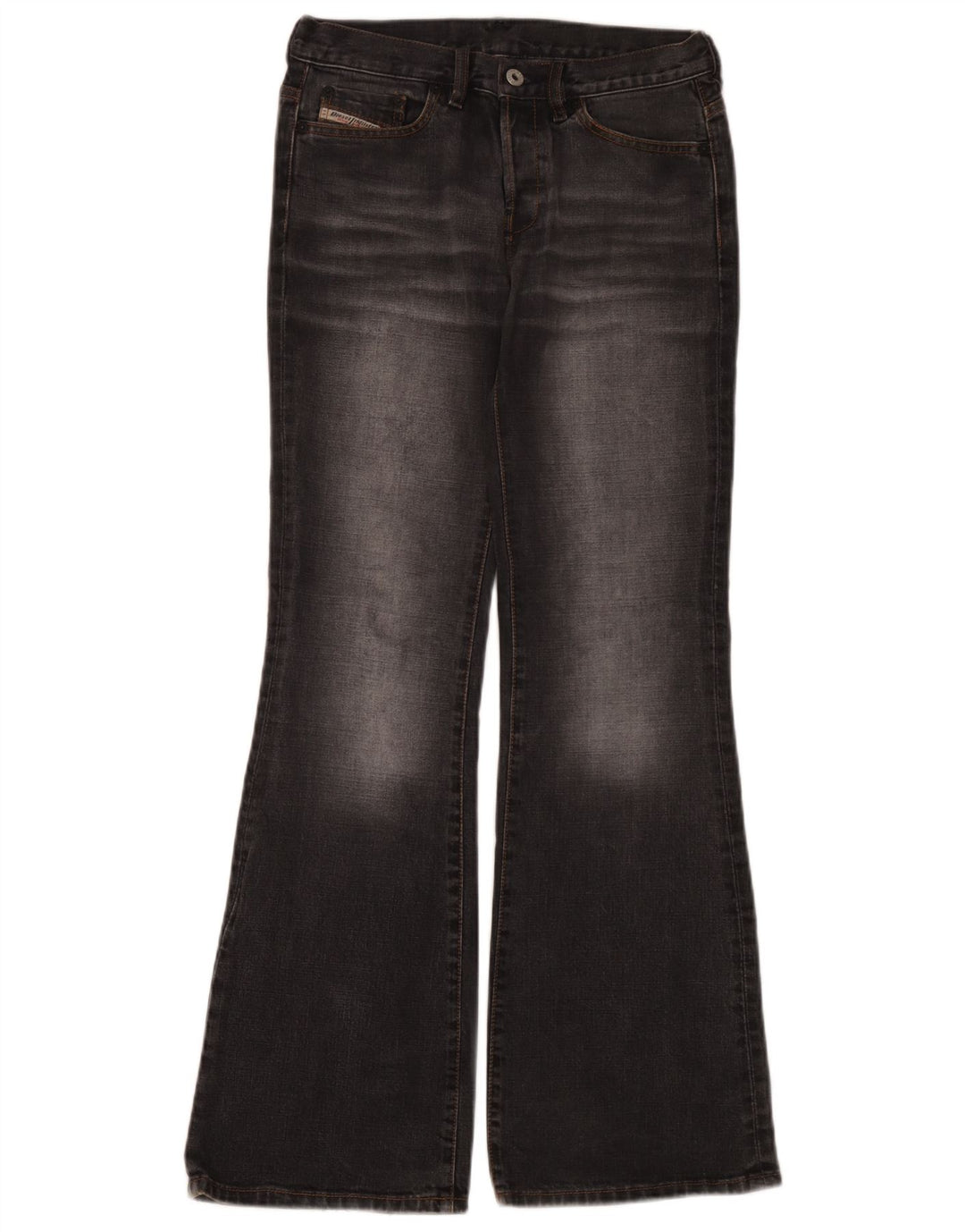 Vaqueros Acampanados Diesel Mujer W27 L32 Algodón Negro