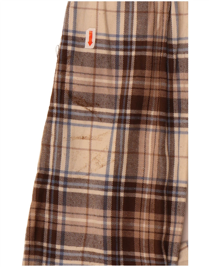 Camisa de franela para hombre Sea Barrier 2XL Algodón a cuadros beige