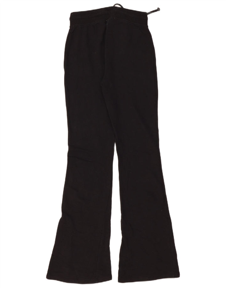 Zara Mujer Pantalones De Chándal Acampanados UK 42 Medium Negro