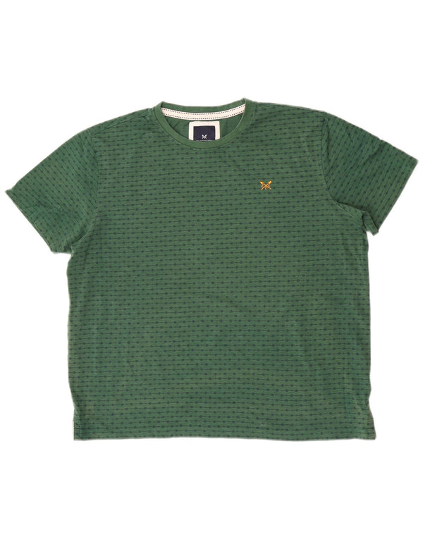 Crew Clothing Camiseta para hombre Top XL Algodón de lunares verdes