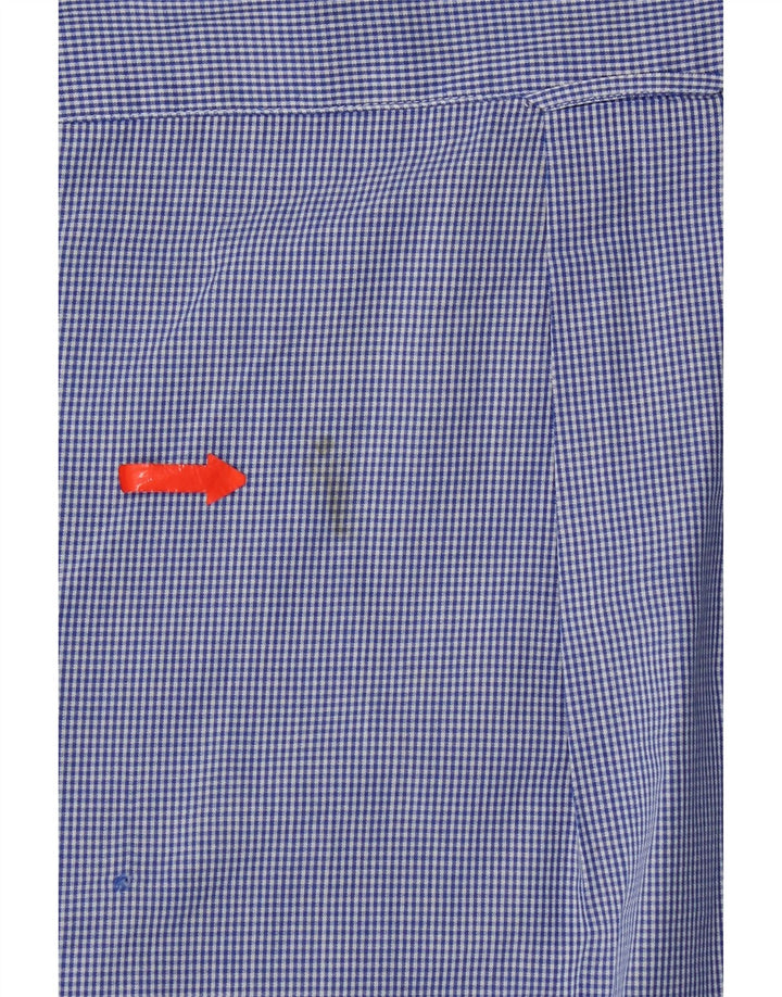 Camisa Izod Hombre Grande Algodón Vichy Azul