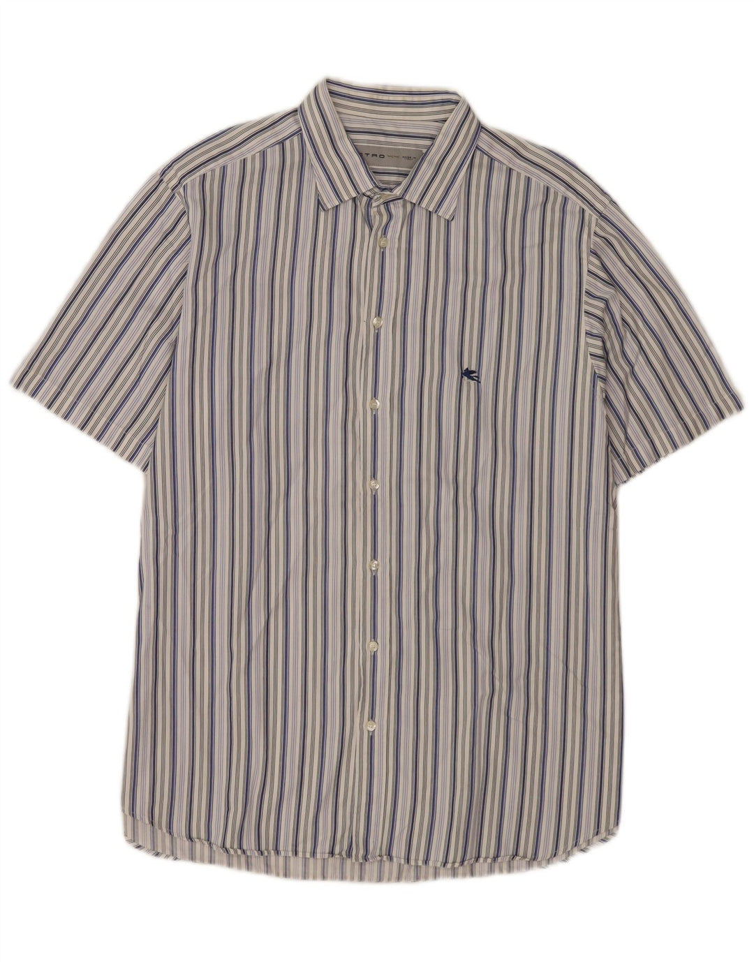 Camisa Etro Hombre Manga Corta Talla 44 XL Rayas Multicolor