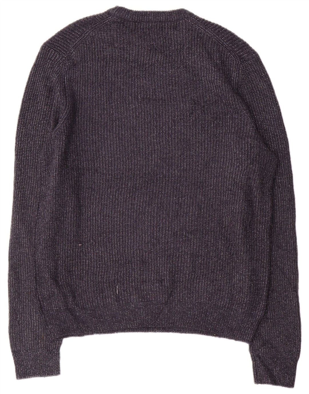 Marks & Spencer - Jersey de cuello redondo para hombre, color azul marino mediano, moteado