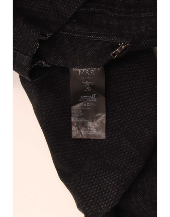 Marks & Spencer Chaqueta utilitaria para hombre UK 46 3XL Algodón negro