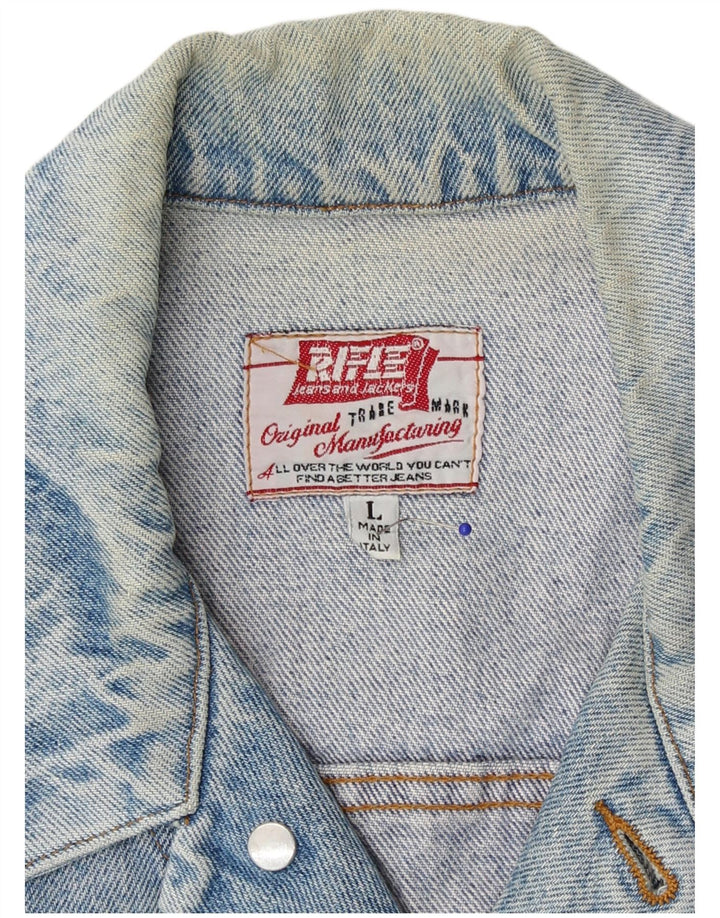 Rifle Chaqueta vaquera para hombre Reino Unido 40 Algodón azul grande