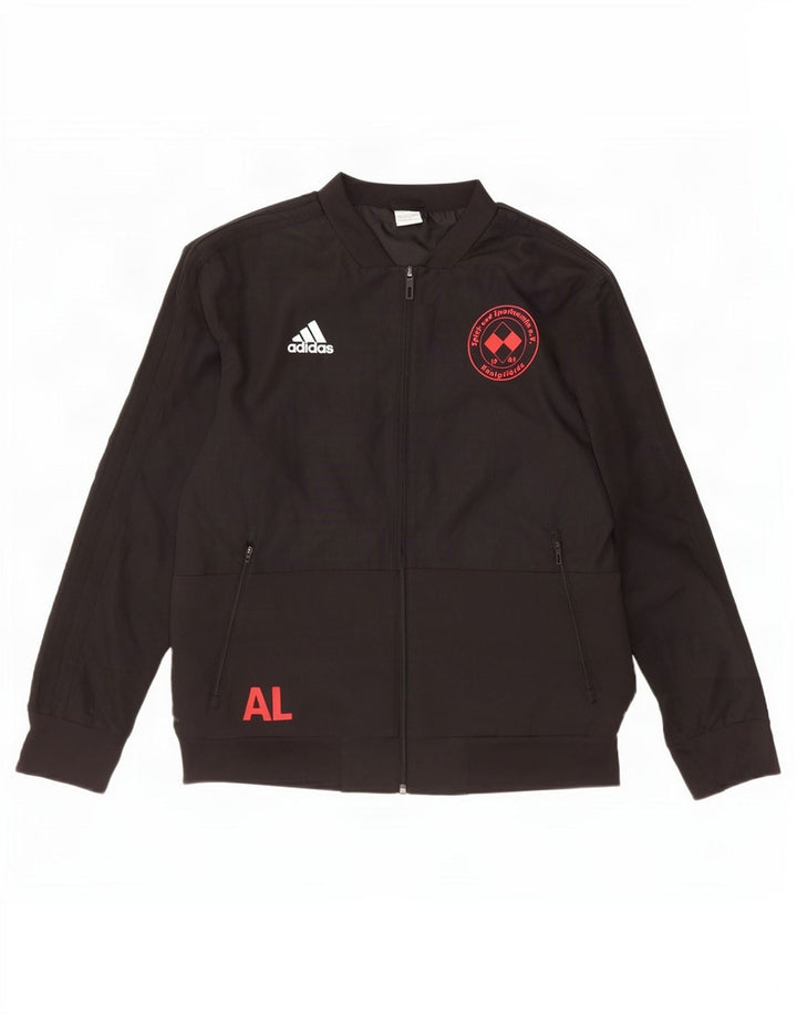 Adidas Climalite Graphic Chándal Top Chaqueta Grande Poliéster Negro