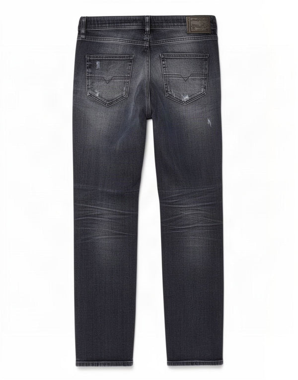 Diesel Hombre Reen Vaqueros Rectos Regulares Desgastados W30 L32 Algodón Azul