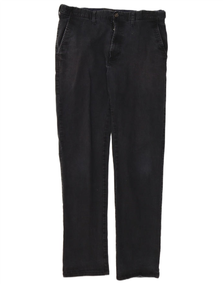 Marks & Spencer Pantalones chinos regulares para hombre W34 L33 Algodón negro