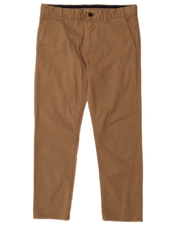 Zara Hombre Pantalón Corto Recto EU 40 Medium W31 L25 Algodón Beige