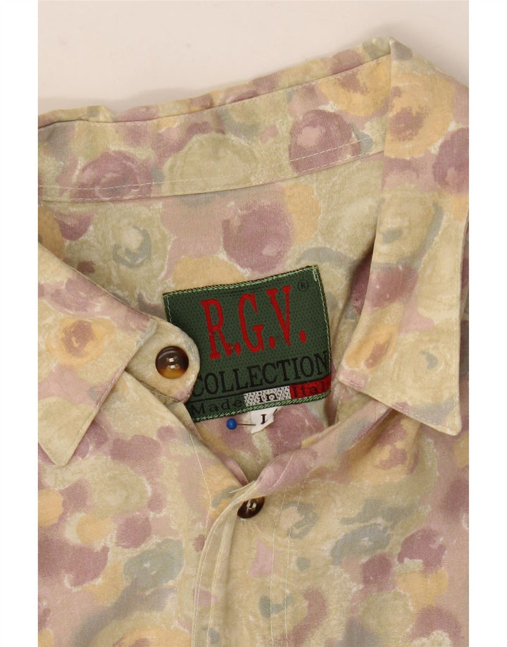VINTAGE Camisa de hombre grande multicolor floral