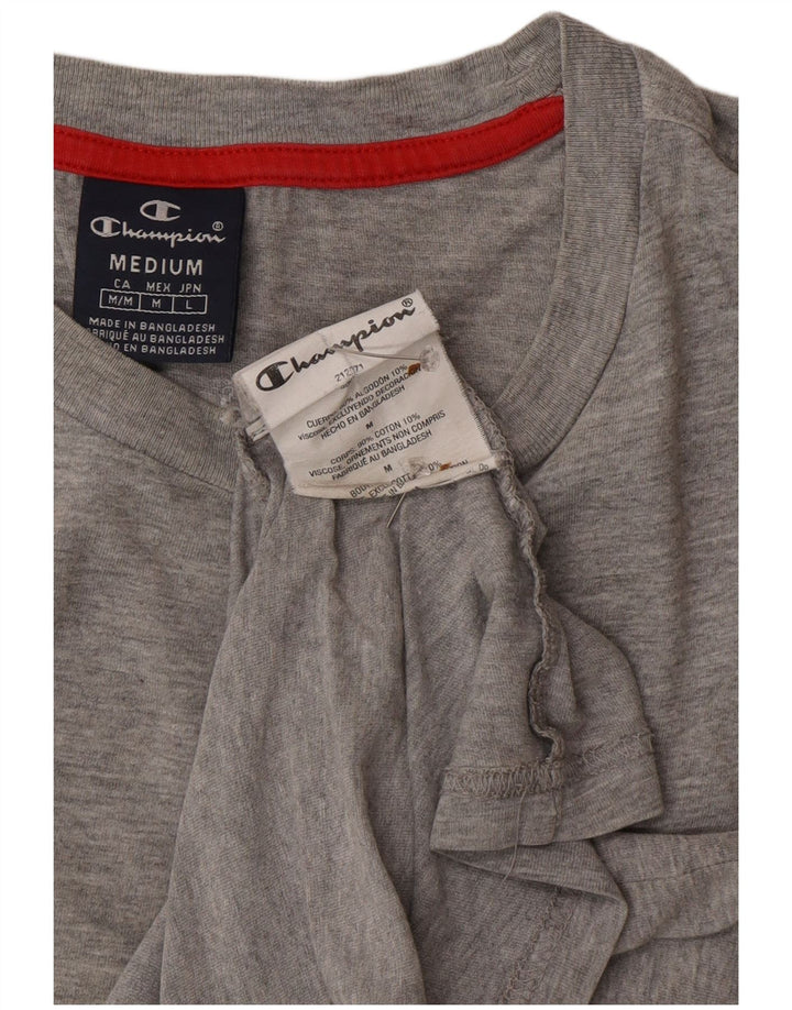 CHAMPION Camiseta Hombre Top Algodón Gris Medio