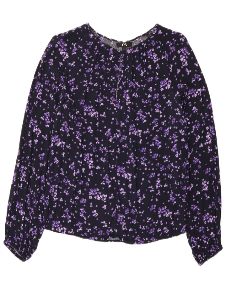 C&A Blusa para mujer Top EU 38 Viscosa floral violeta medio