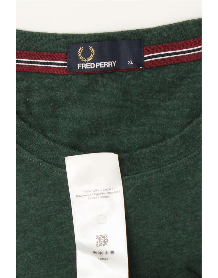 Fred Perry Camiseta Hombre Top XL Algodón Verde