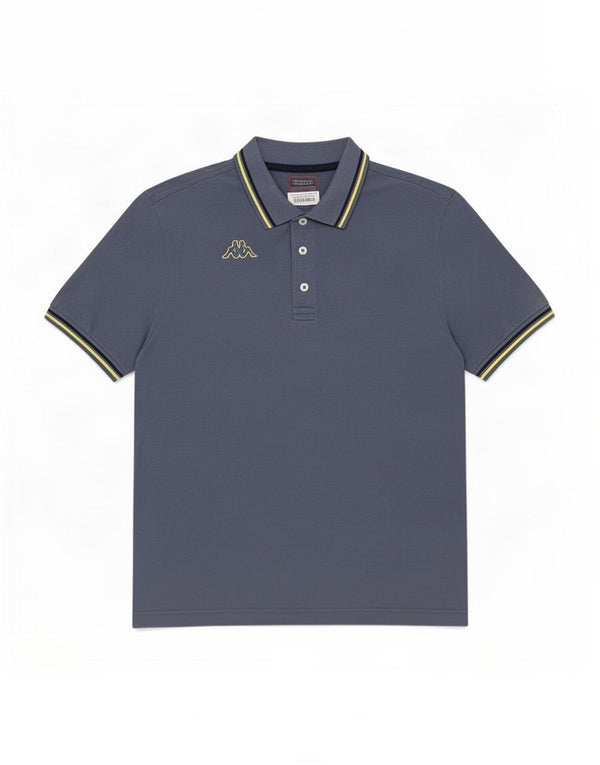 Polo Kappa Hombre Grande Azul Algodón