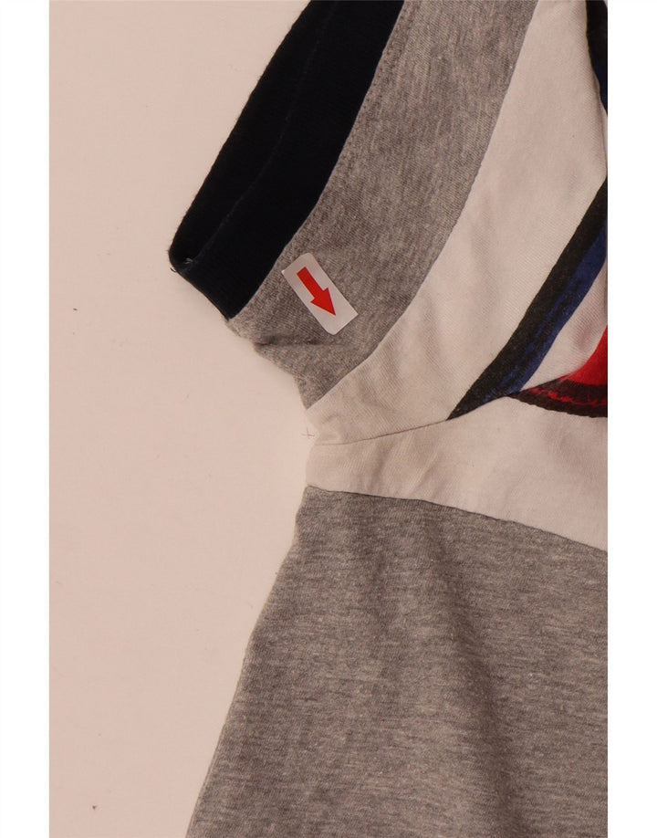 Desigual Polo Gráfico Para Hombre Algodón Gris Grande