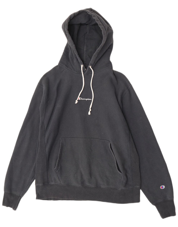 Champion Sudadera Con Capucha Para Hombre Jersey Grande De Algodón Negro